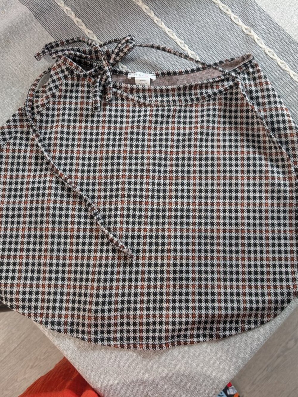 Wrap tie mini skirt
